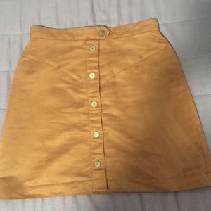 Suede brown skirt H&M